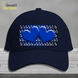 Blue White Anchor Hearts Oil Rubbed Novelty License Plate Hat Cotton / Navy