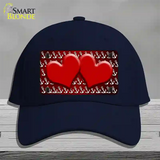 Red White Anchor Hearts Oil Rubbed Novelty License Plate Hat Cotton / Navy