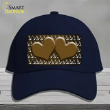 Brown White Anchor Hearts Oil Rubbed Novelty License Plate Hat Cotton / Navy