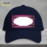 Pink White Anchor Scallop Oil Rubbed Novelty License Plate Hat Cotton / Navy