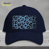 Light Blue Black Cheetah Oil Rubbed Novelty License Plate Hat Cotton / Navy