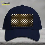 Brown White Small Dots Oil Rubbed Novelty License Plate Hat Cotton / Navy