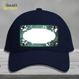 Paw Scallop Mint White Novelty License Plate Hat Cotton / Navy