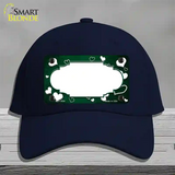 Green White Love Scallop Oil Rubbed Novelty License Plate Hat Cotton / Navy