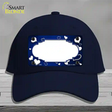 Blue White Love Scallop Oil Rubbed Novelty License Plate Hat Cotton / Navy