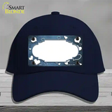 Light Blue White Love Scallop Oil Rubbed Novelty License Plate Hat Cotton / Navy