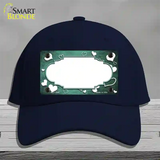 Mint White Love Scallop Oil Rubbed Novelty License Plate Hat Cotton / Navy