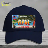 Maui Hawaii State Novelty License Plate Hat Cotton / Navy