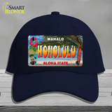 Honolulu Hawaii State Novelty License Plate Hat Cotton / Navy