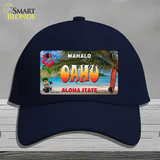 Oahu Hawaii State Novelty License Plate Hat Cotton / Navy