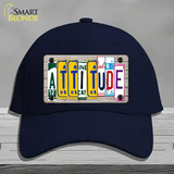 Attitude License Plate Art Wood Novelty License Plate Hat Cotton / Navy