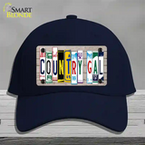 Country Gal Plate Art Novelty License Plate Hat Cotton / Navy