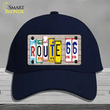 Route 66 License Plate Art Wood Novelty License Plate Hat Cotton / Navy