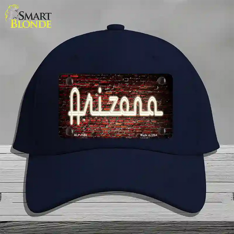 Arizona Neon Brick Novelty License Plate Hat Cotton / Navy