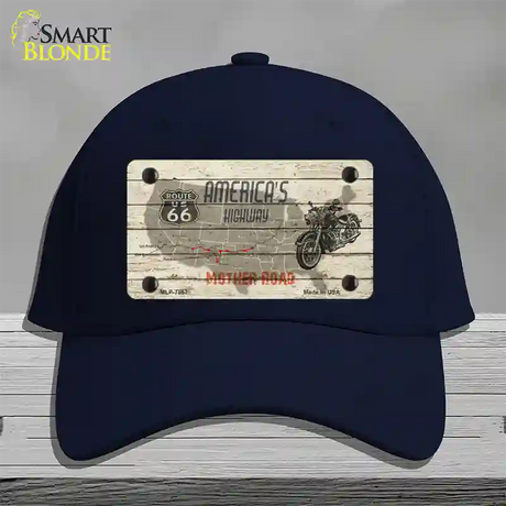 Americas Highway Route 66 Novelty License Plate Hat Cotton / Navy