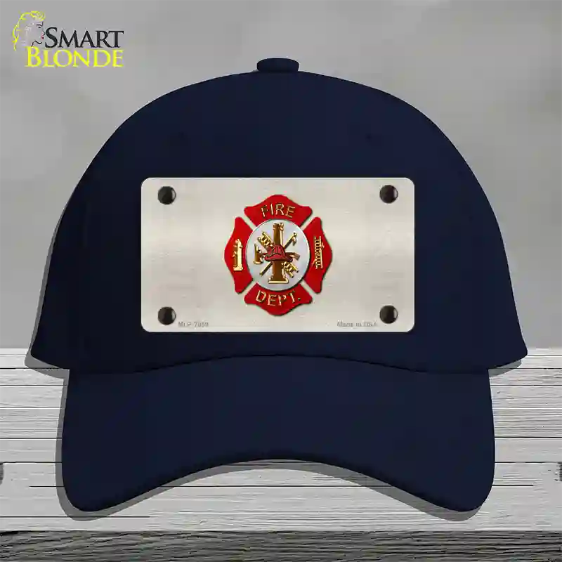 Fire Department Novelty License Plate Hat Cotton / Navy