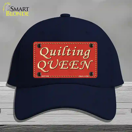 Quilting Queen Novelty License Plate Hat Cotton / Navy