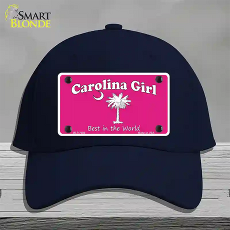 Carolina Girl Pink Novelty License Plate Hat Cotton / Navy