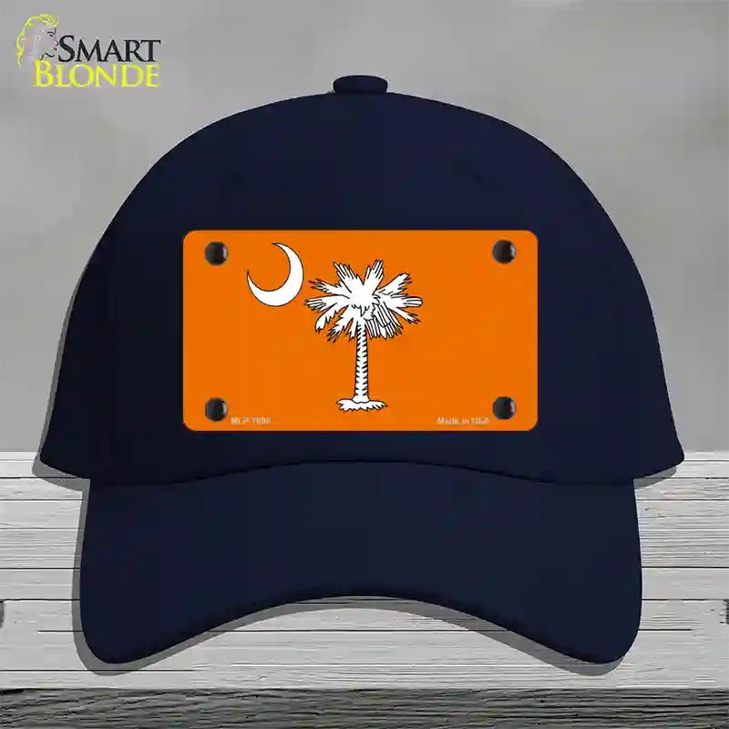 South Carolina Flag Orange Novelty License Plate Hat Cotton / Navy