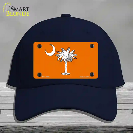 South Carolina Flag Orange Novelty License Plate Hat Cotton / Navy