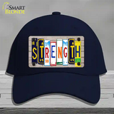 Strength Wood License Plate Art Novelty License Plate Hat Cotton / Navy