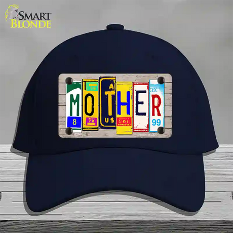 Mother Wood License Plate Art Novelty License Plate Hat Cotton / Navy