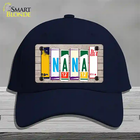 Nana Wood License Plate Art Novelty License Plate Hat Cotton / Navy