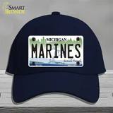 Marines Michigan Novelty License Plate Hat Cotton / Navy