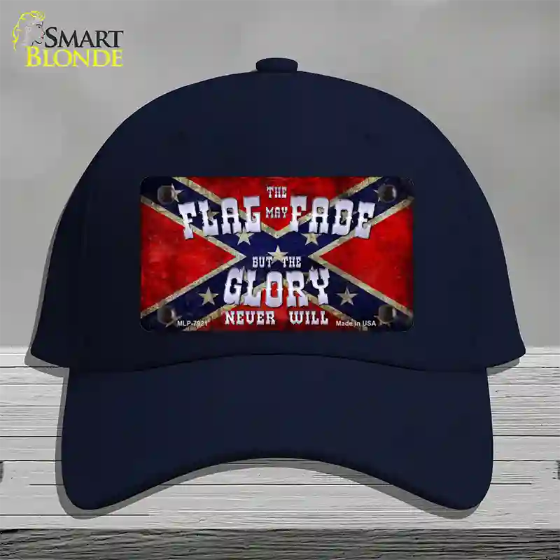 Flag May Fade Novelty License Plate Hat Cotton / Navy