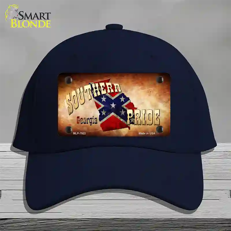 Southern Pride Georgia Novelty License Plate Hat Cotton / Navy