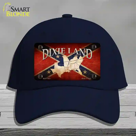 Dixie Land Novelty License Plate Hat Cotton / Navy