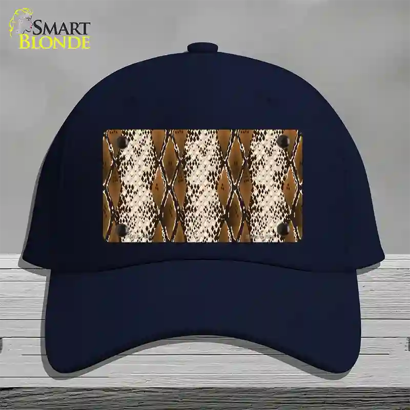 Snake Print Novelty License Plate Hat Cotton / Navy