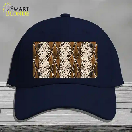 Snake Print Novelty License Plate Hat Cotton / Navy