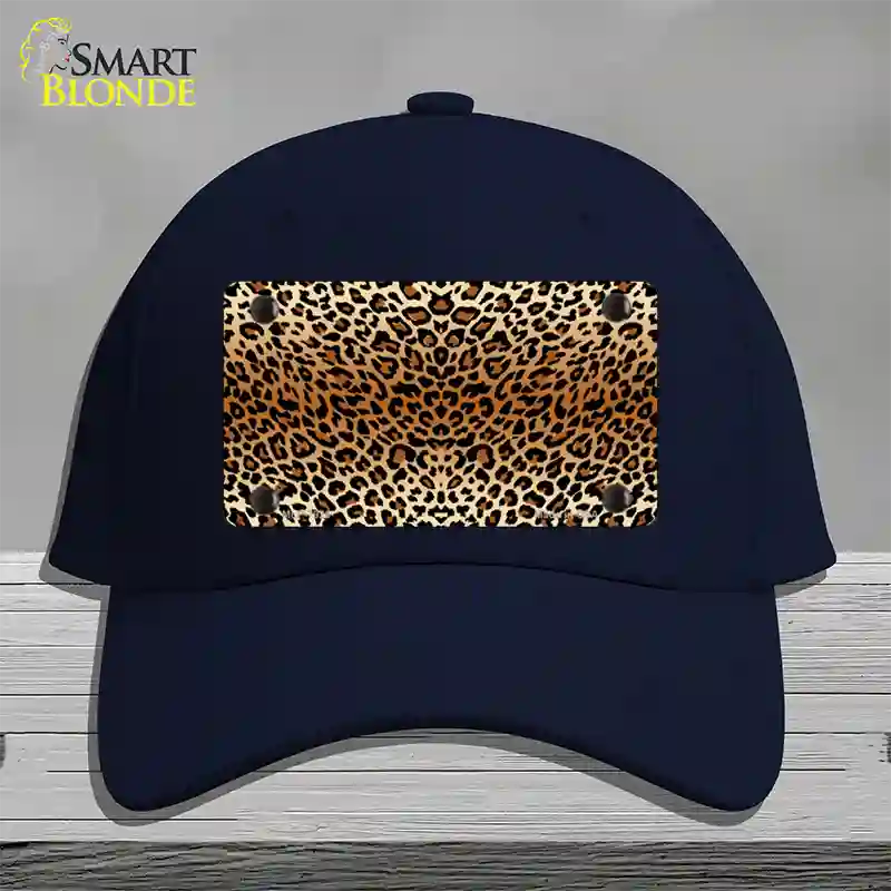 Cheetah Print Novelty License Plate Hat Cotton / Navy