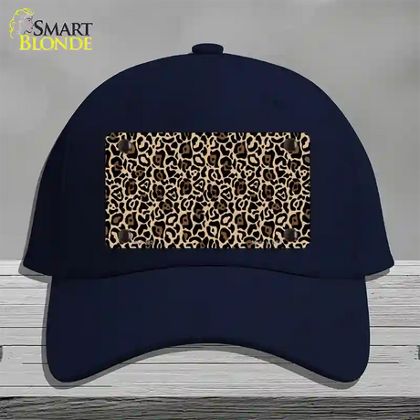 Leopard Print Novelty License Plate Hat Cotton / Navy