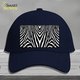 Zebra Print Novelty License Plate Hat Cotton / Navy