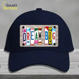 Dream Big Wood License Plate Art Novelty License Plate Hat Cotton / Navy