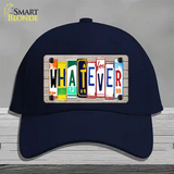 Whatever Wood License Plate Art Novelty License Plate Hat Cotton / Navy