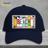 Beach Wood License Plate Art Novelty License Plate Hat Cotton / Navy