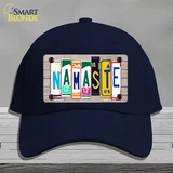 Namaste Wood License Plate Art Novelty License Plate Hat Cotton / Navy