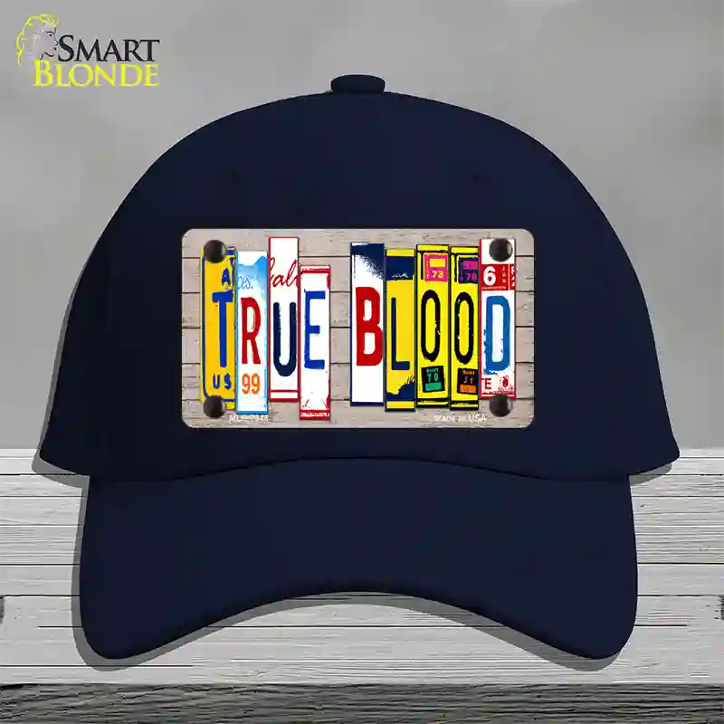 True Blood Wood License Plate Art Novelty License Plate Hat Cotton / Navy