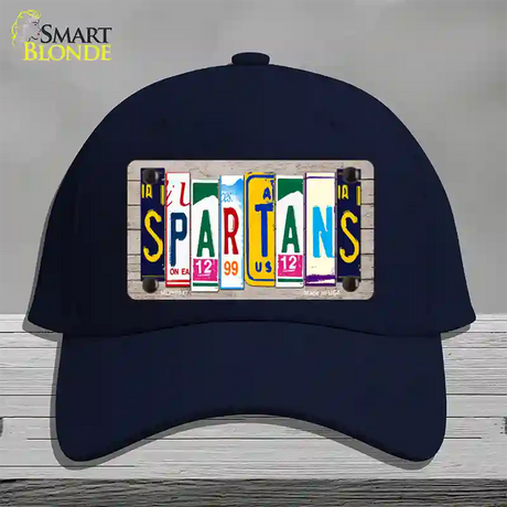 Spartans Wood License Plate Art Novelty License Plate Hat Cotton / Navy