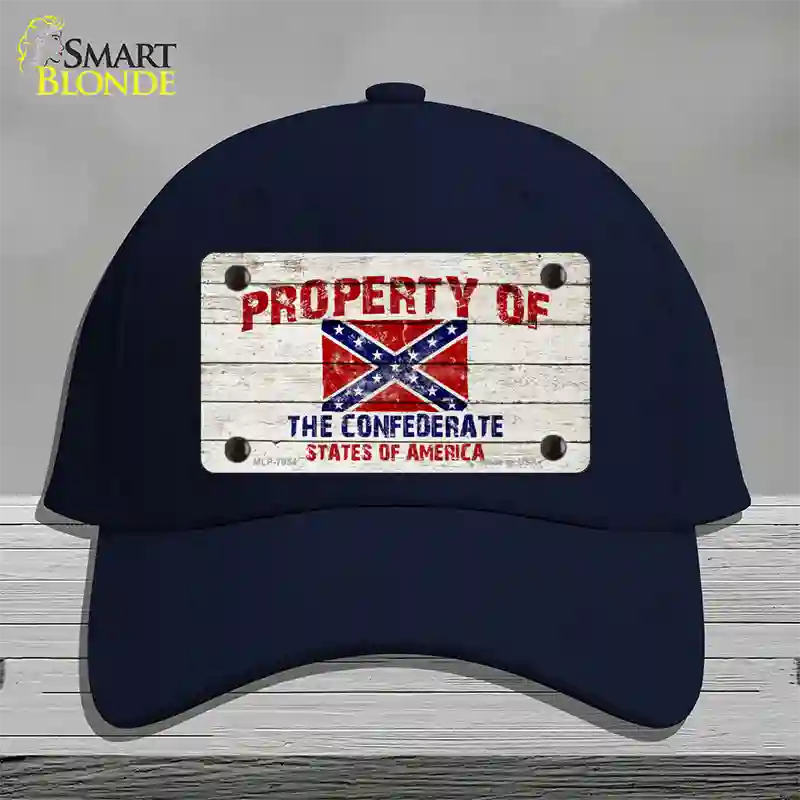 Property Of Confederate States Novelty License Plate Hat Cotton / Navy