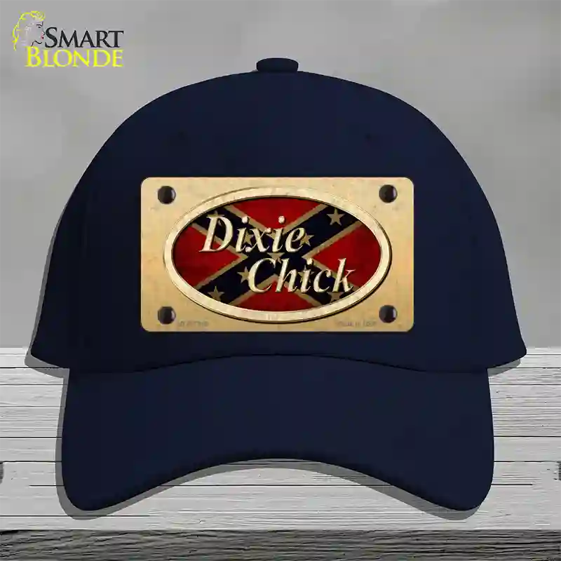 Dixie Chick Confederate Novelty License Plate Hat Cotton / Navy