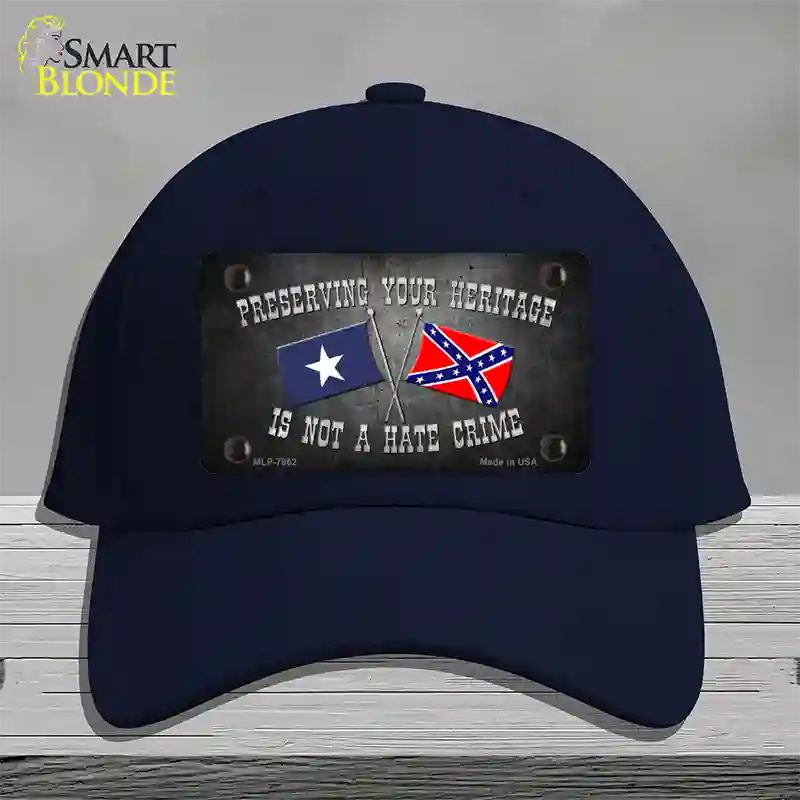 Preserving Heritage Not A Crime Novelty License Plate Hat Cotton / Navy