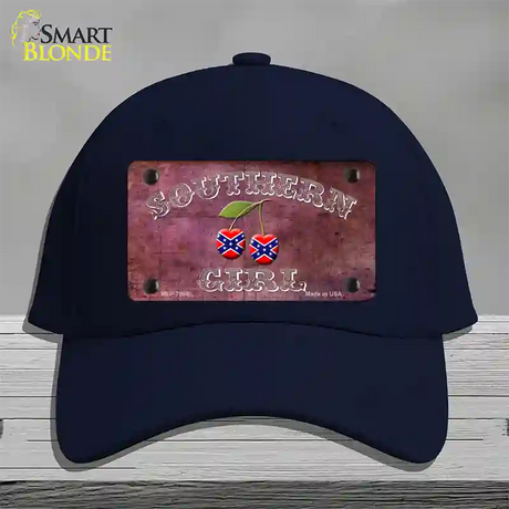 Southern Girl Novelty License Plate Hat Cotton / Navy