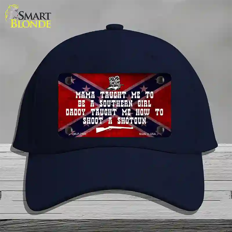 Mama Taught Me Novelty License Plate Hat Cotton / Navy