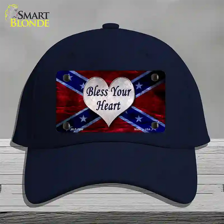 Bless Your Heart Novelty License Plate Hat Cotton / Navy