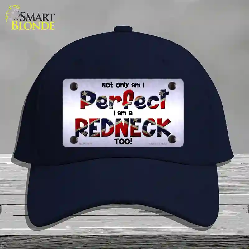 Perfect Redneck Novelty License Plate Hat Cotton / Navy