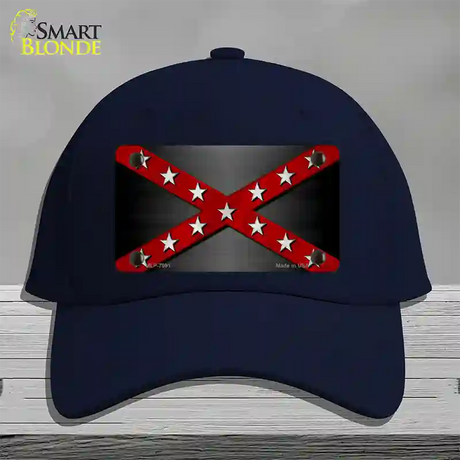 Confederate Stripes Red Novelty License Plate Hat Cotton / Navy